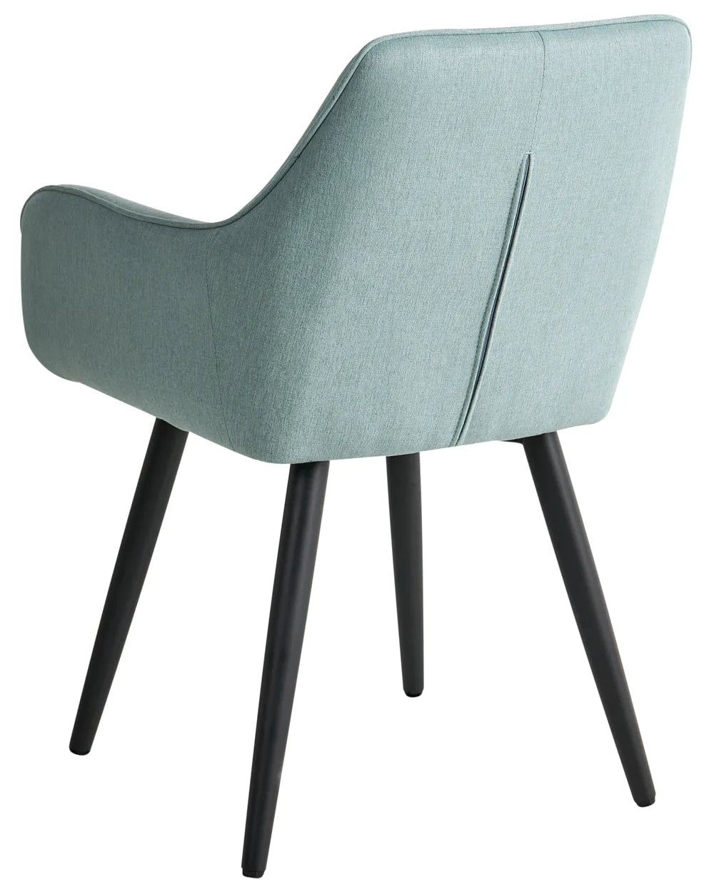 Set of 2 Dining Chairs Faux Linen Light Blue Brea