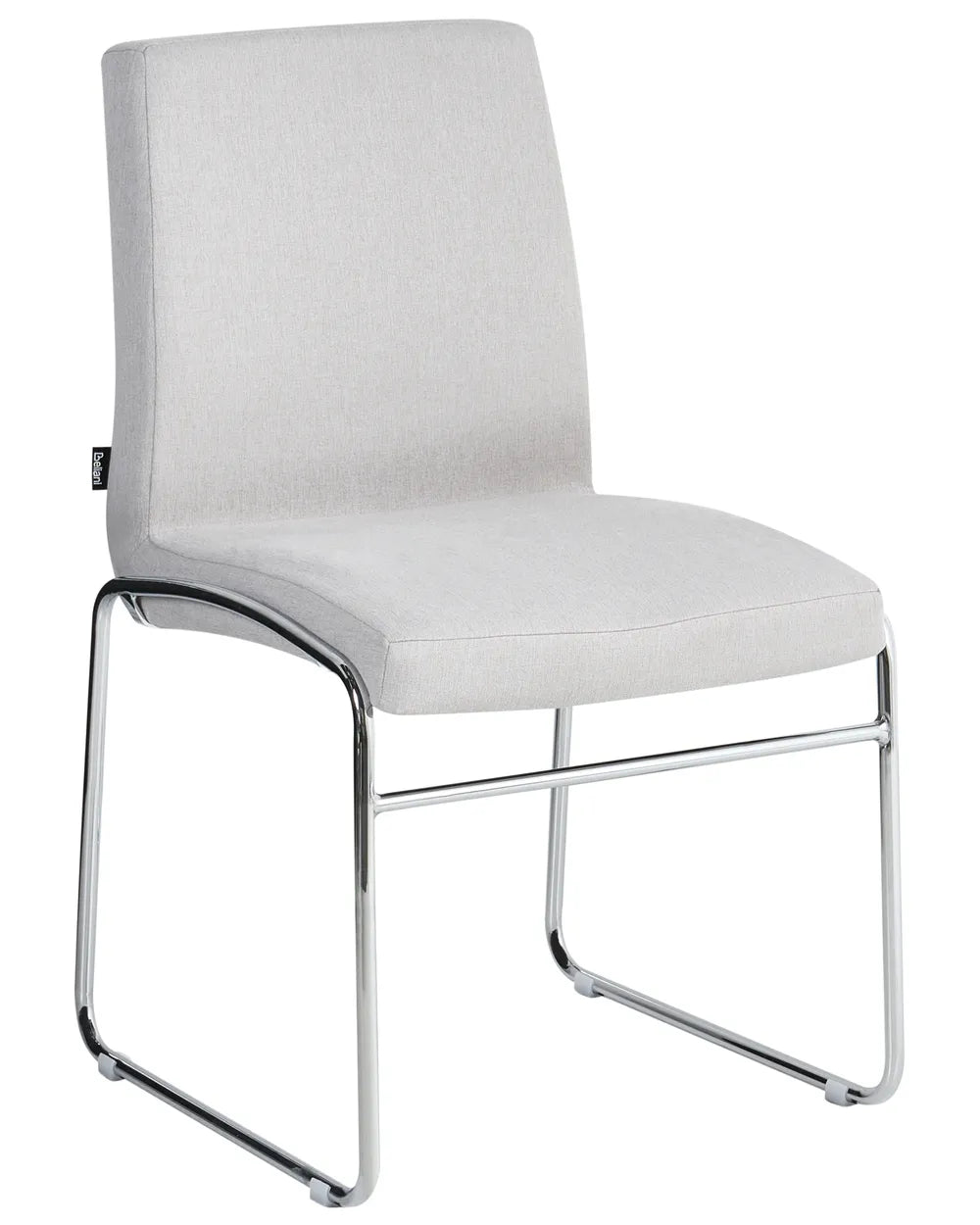 Set of 2 Dining Chairs Fabric Light Grey Ellena
