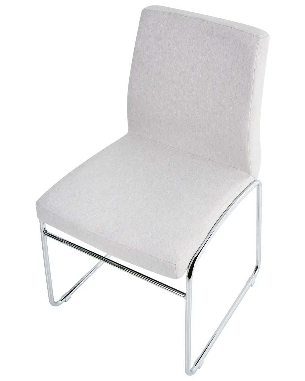 Set of 2 Dining Chairs Fabric Light Grey Ellena