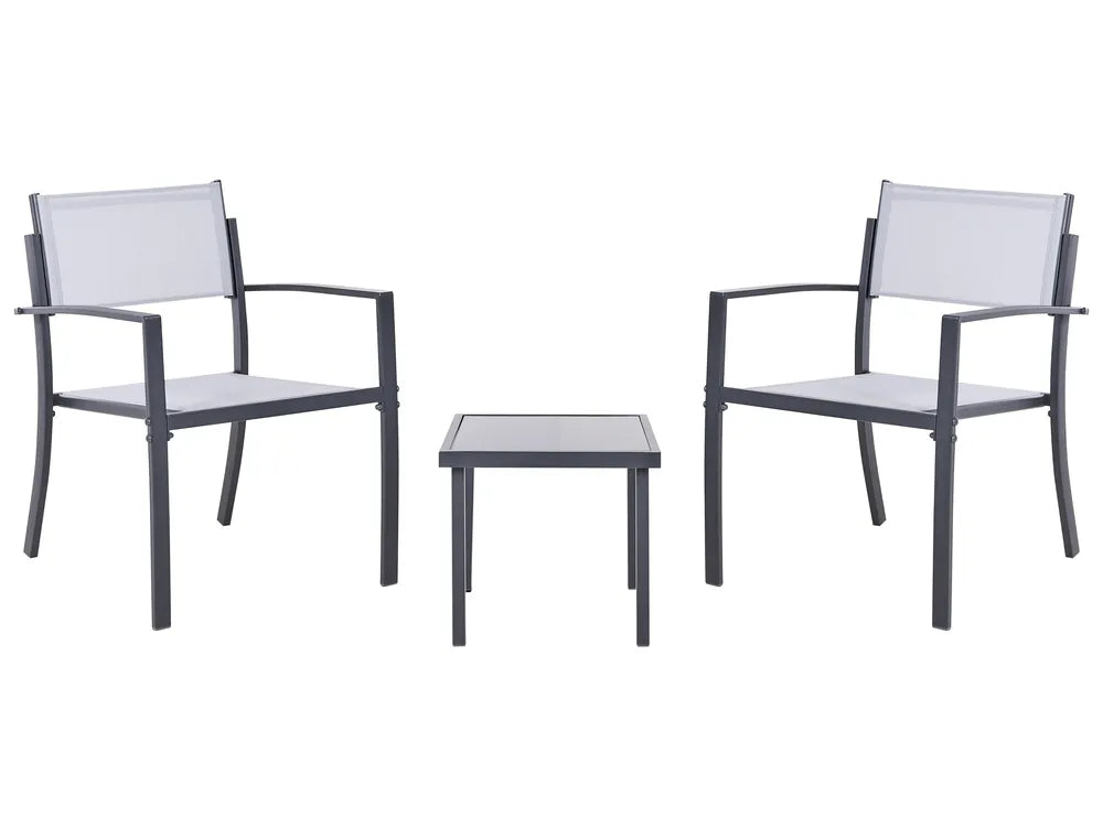 Bistro Set Metal Grey Kyra