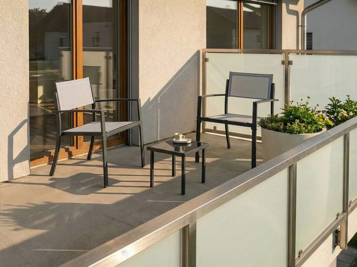 Bistro Set Metal Grey Kyra