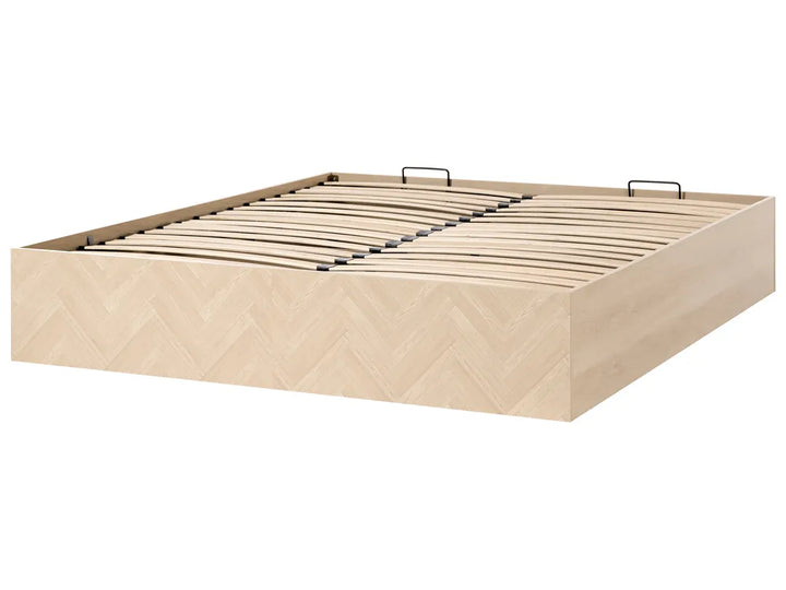 Ottoman Bed without Headboard 180 x 200 cm (EU Super King) Light Brown Pia
