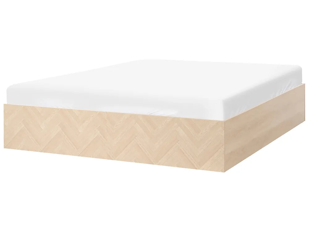Ottoman Bed without Headboard 180 x 200 cm (EU Super King) Light Brown Pia