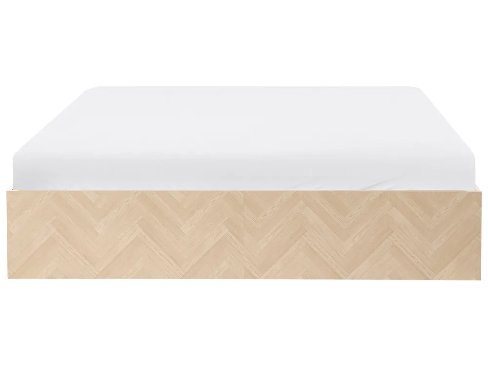 Ottoman Bed without Headboard 180 x 200 cm (EU Super King) Light Brown Pia