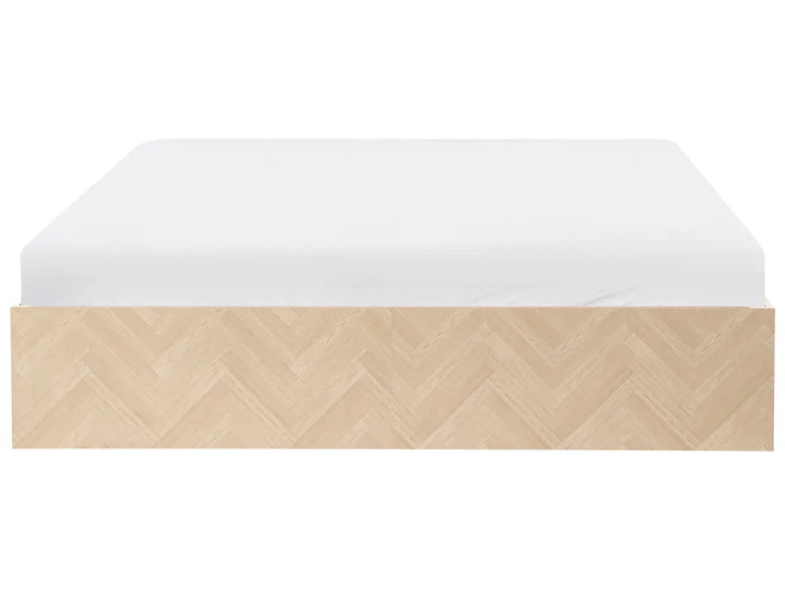 Ottoman Bed without Headboard 180 x 200 cm (EU Super King) Light Brown Pia