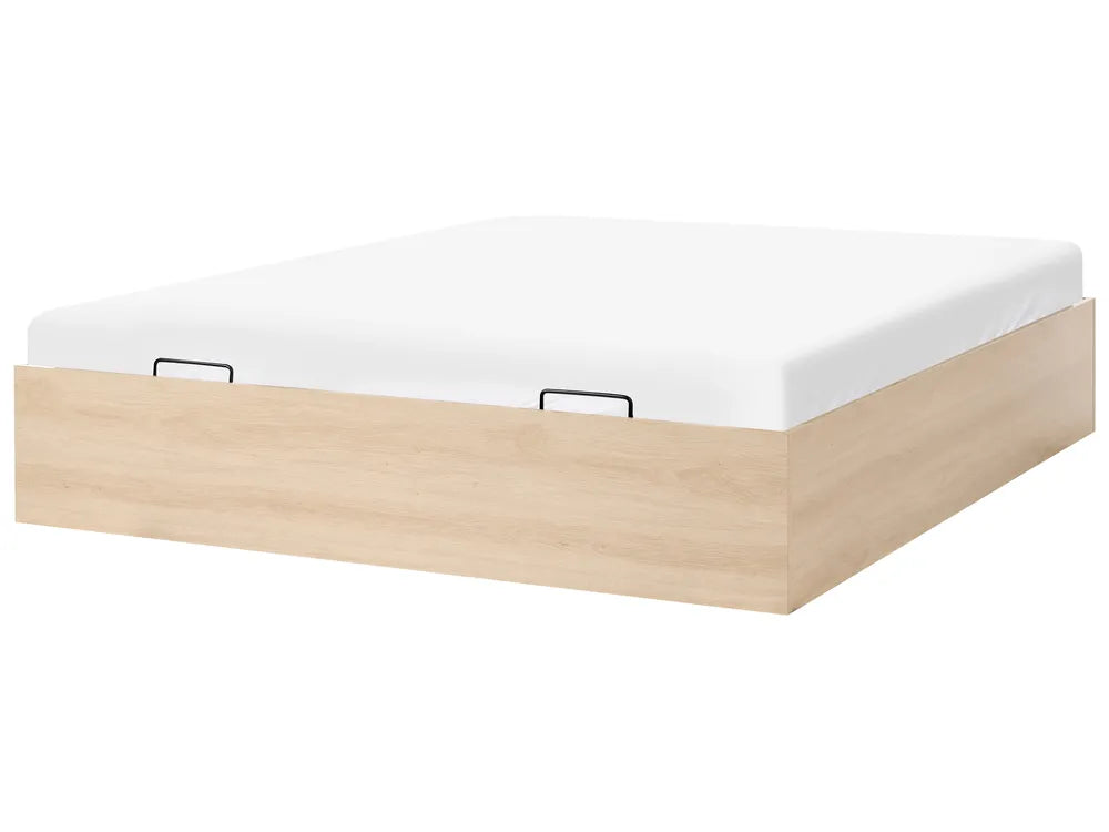 Ottoman Bed without Headboard 180 x 200 cm (EU Super King) Light Brown Pia