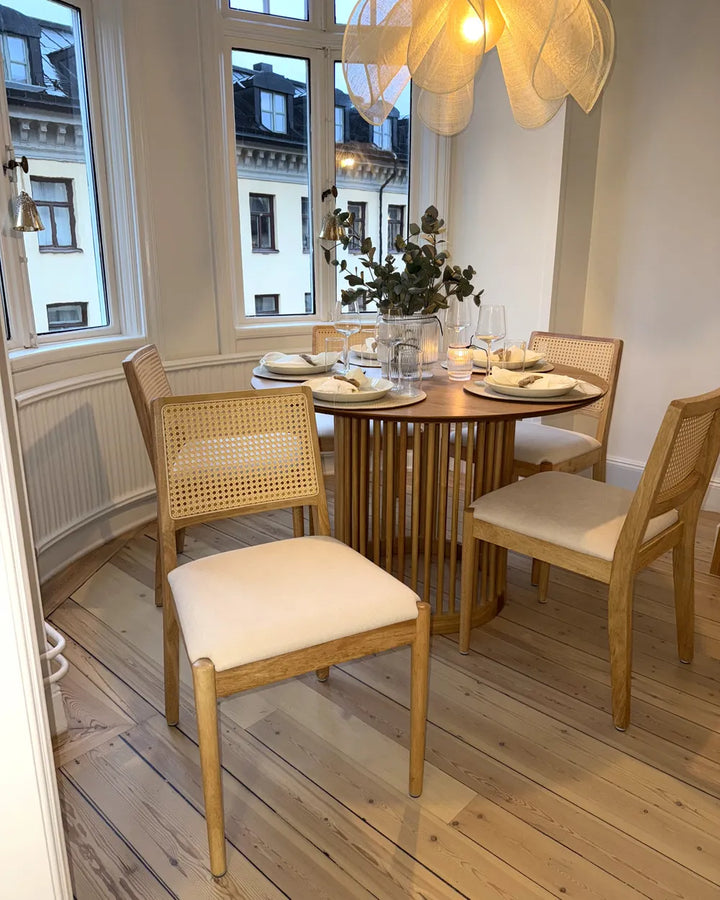 Set of 2 Dining Chairs Wood Light Brown Pip