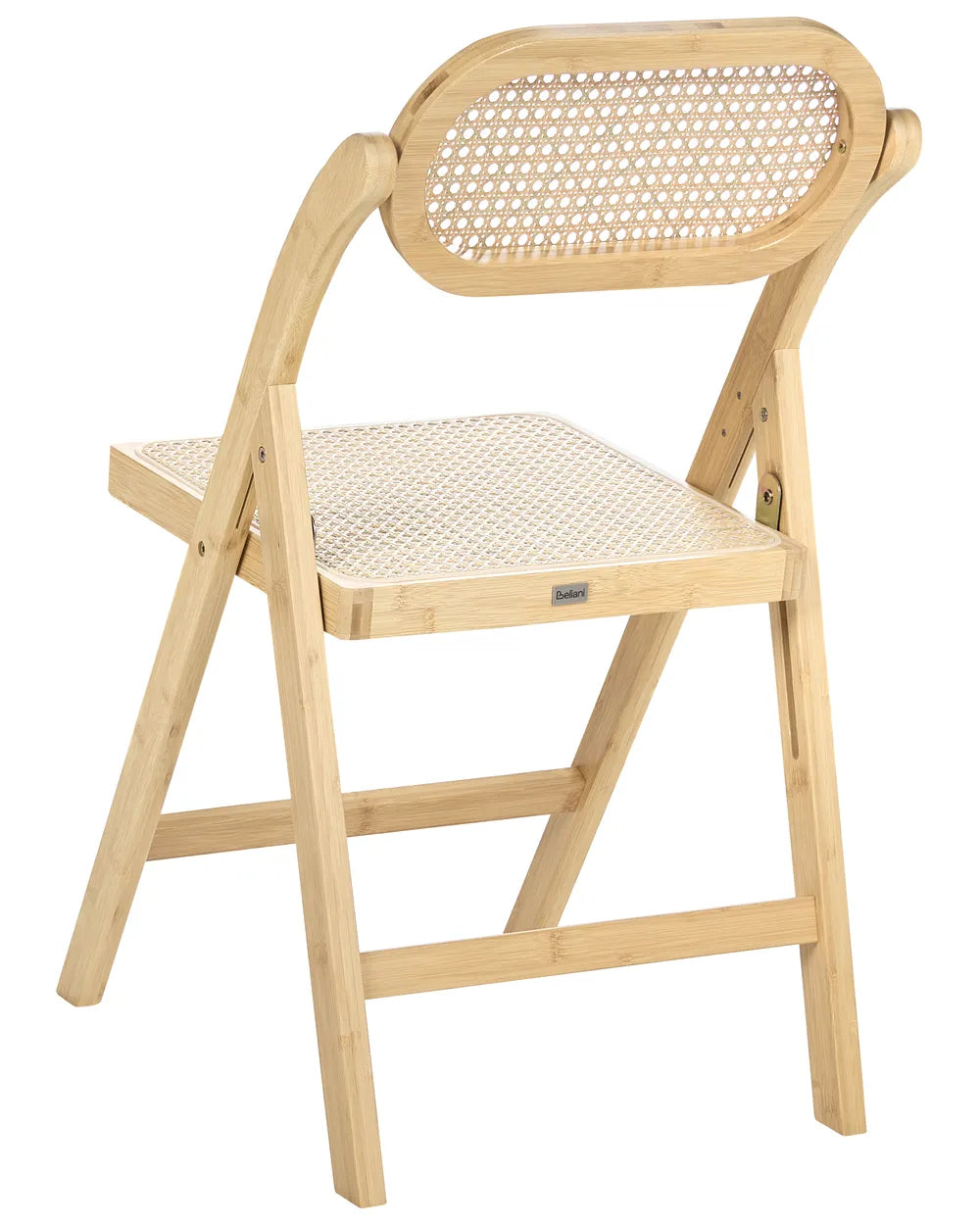 Set of 2 Dining Chairs Folding Bamboo Light Brown Lorry