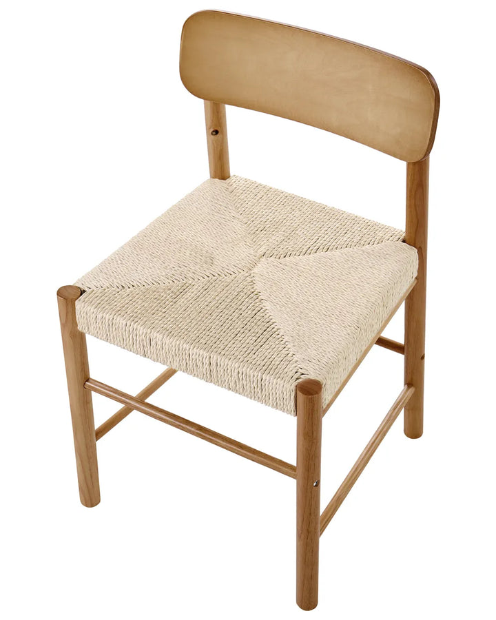 Set of 2 Dining Chairs Wood Brown Cara