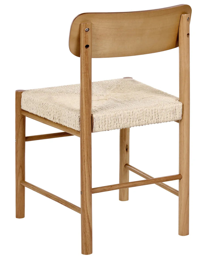 Set of 2 Dining Chairs Wood Brown Cara
