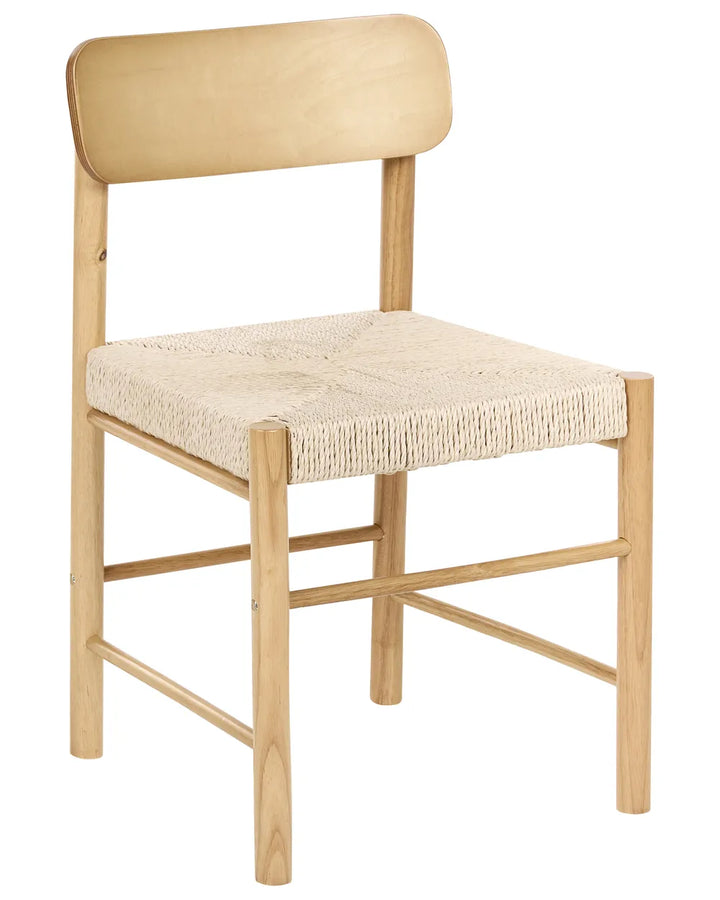 Set of 2 Dining Chairs Wood Light Brown Cara