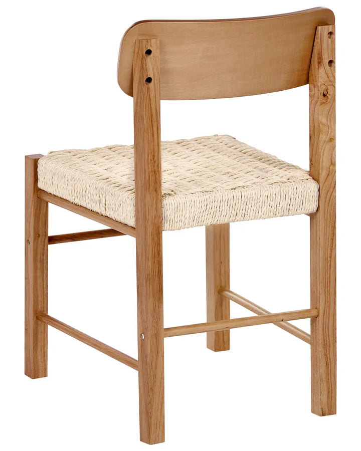 Set of 2 Dining Chairs Wood Brown Louie
