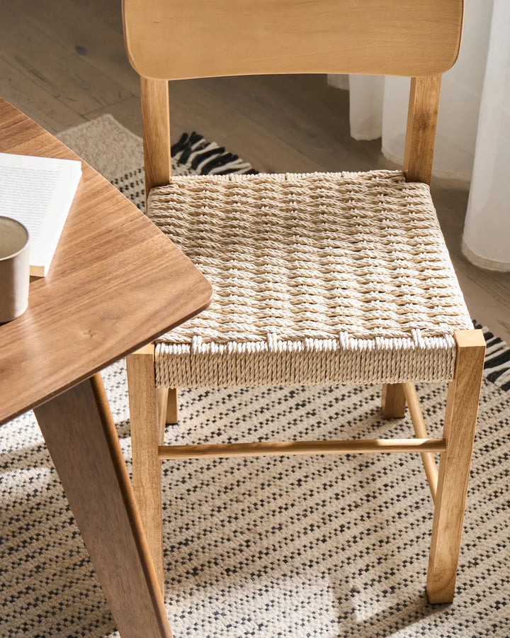 Set of 2 Dining Chairs Wood Light Brown Louie