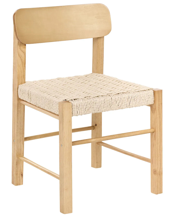 Set of 2 Dining Chairs Wood Light Brown Louie