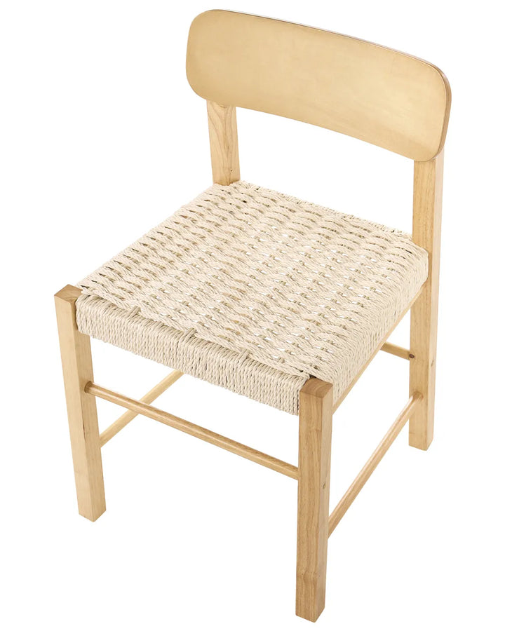 Set of 2 Dining Chairs Wood Light Brown Louie