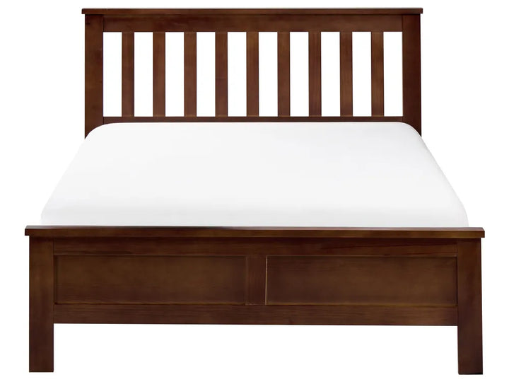 Bed Pine Wood 120 x 200 cm (EU Small Double) Dark Brown Carol