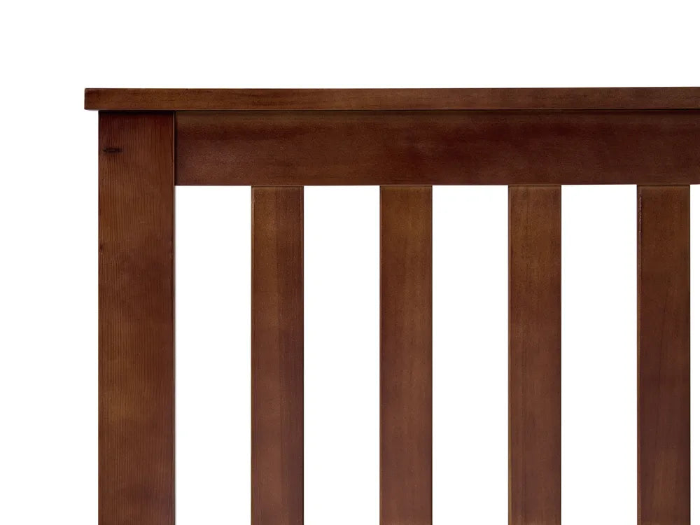 Bed Pine Wood 120 x 200 cm (EU Small Double) Dark Brown Carol