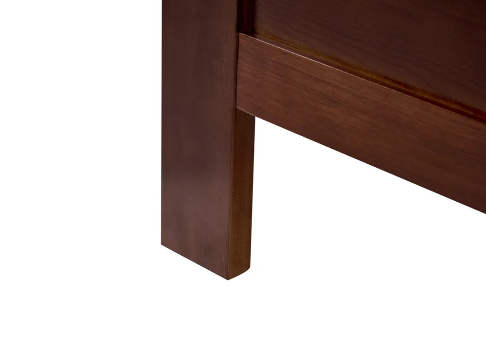 Bed Pine Wood 120 x 200 cm (EU Small Double) Dark Brown Carol