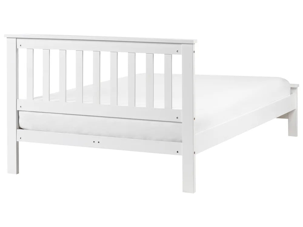 Bed Pine Wood 120 x 200 cm (EU Small Double) White Carol