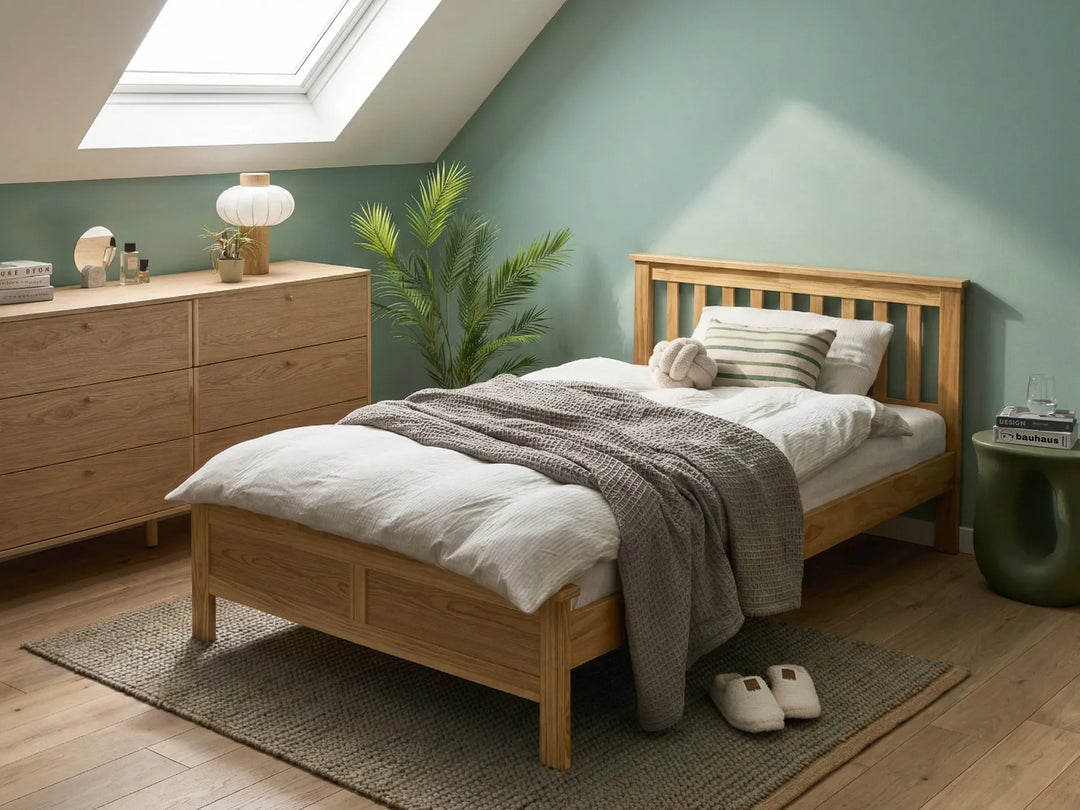 Bed Pine Wood 120 x 200 cm (EU Small Double) Light Brown Carol
