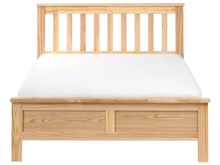 Bed Pine Wood 120 x 200 cm (EU Small Double) Light Brown Carol