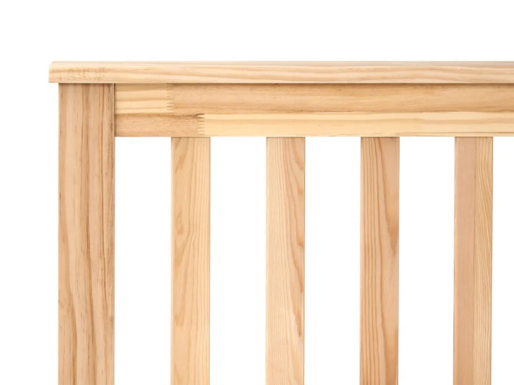 Bed Pine Wood 120 x 200 cm (EU Small Double) Light Brown Carol