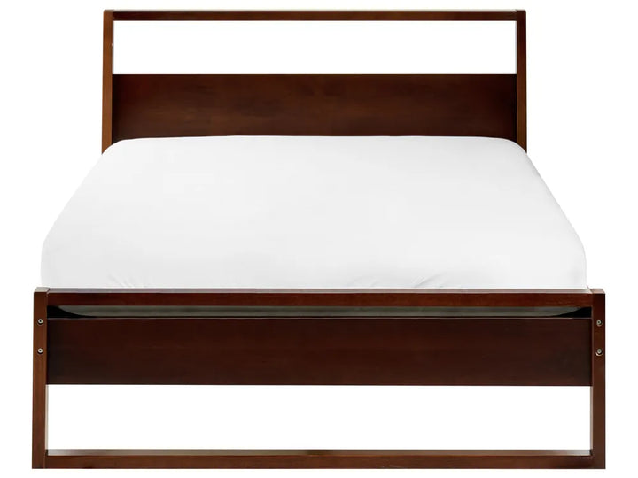 Bed Pine Wood 120 x 200 cm (EU Small Double) Dark Brown Jin