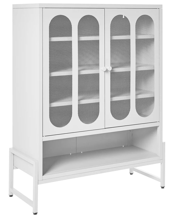 2 Door Sideboard Metal White Oliver