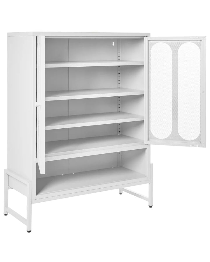 2 Door Sideboard Metal White Oliver