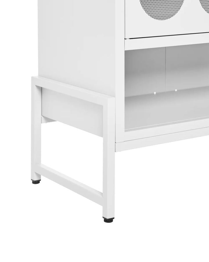 2 Door Sideboard Metal White Oliver
