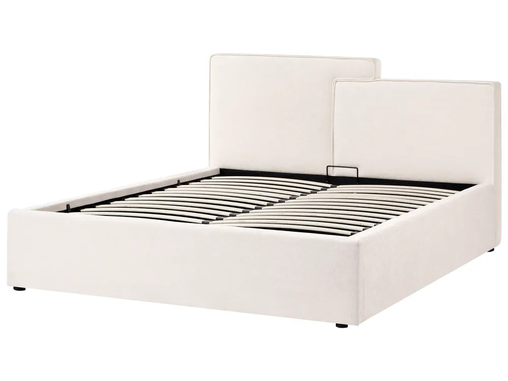 Ottoman Bed Fabric 160 x 200 cm (EU King Size) Off-White Philip