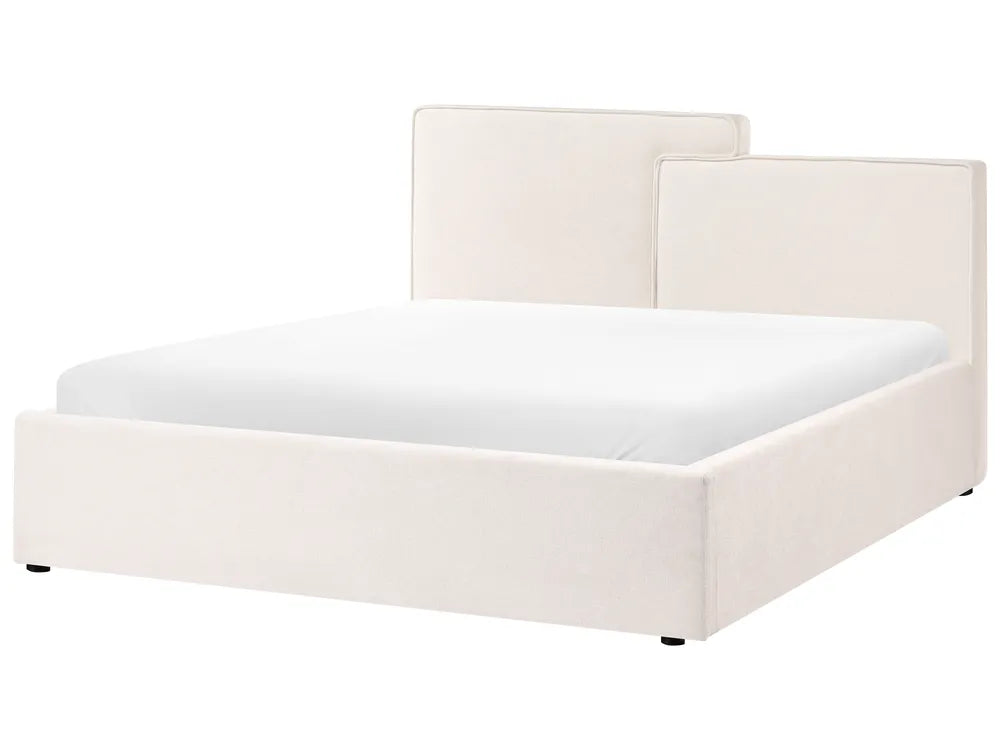 Ottoman Bed Fabric 160 x 200 cm (EU King Size) Off-White Philip