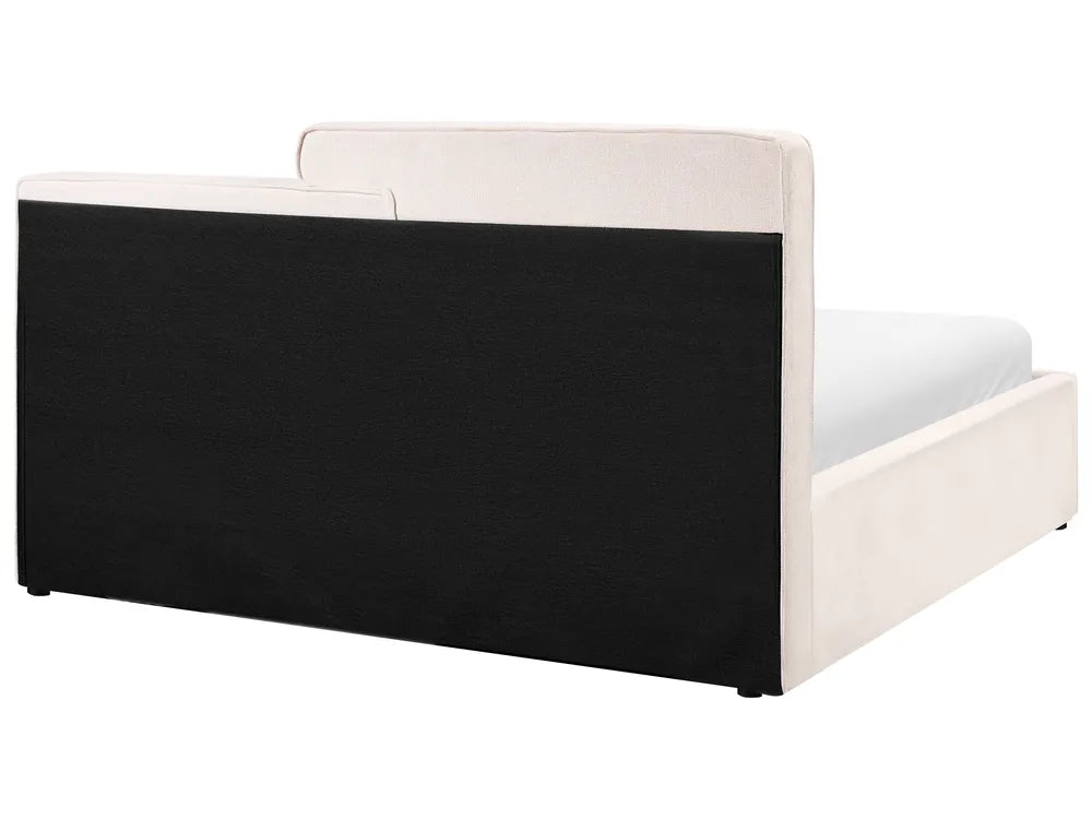 Ottoman Bed Fabric 160 x 200 cm (EU King Size) Off-White Philip