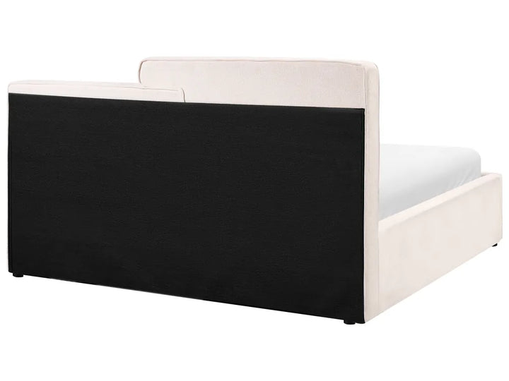 Ottoman Bed Fabric 160 x 200 cm (EU King Size) Off-White Philip