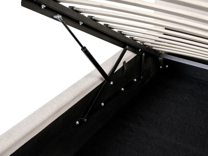 Ottoman Bed Fabric 160 x 200 cm (EU King Size) Off-White Philip