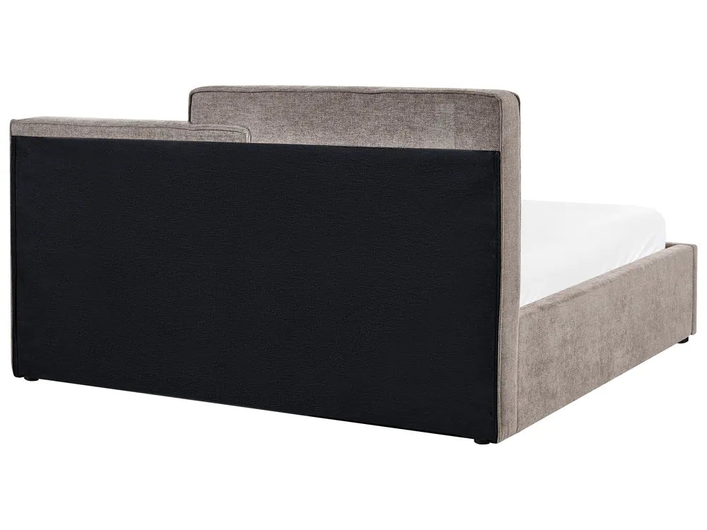 Ottoman Bed Fabric 160 x 200 cm (EU King Size) Taupe Philip