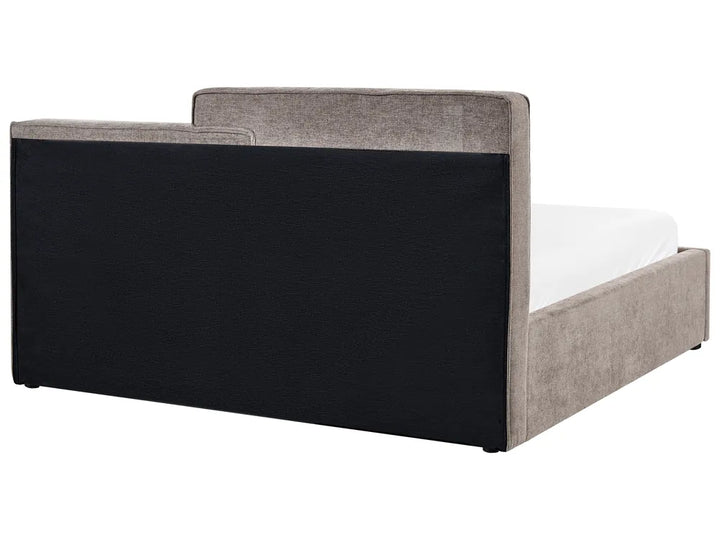 Ottoman Bed Fabric 160 x 200 cm (EU King Size) Taupe Philip