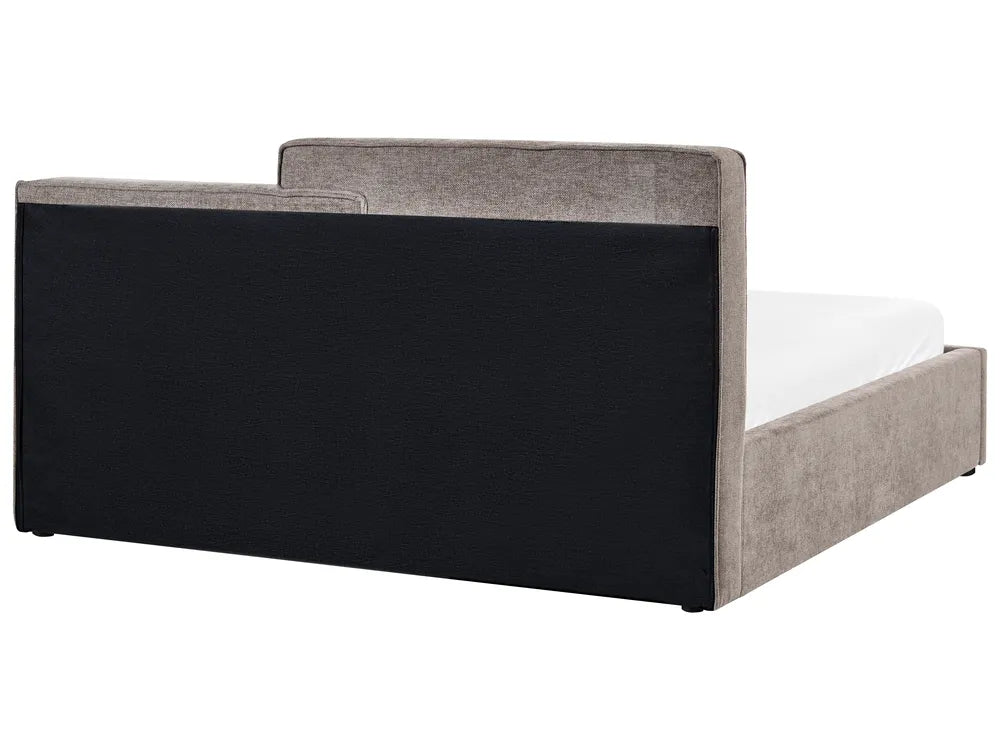 Ottoman Bed Fabric 180 x 200 cm (EU Super King) Taupe Philip