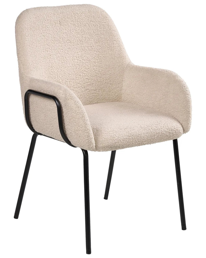 Dining Chair Boucle Light Beige Erin