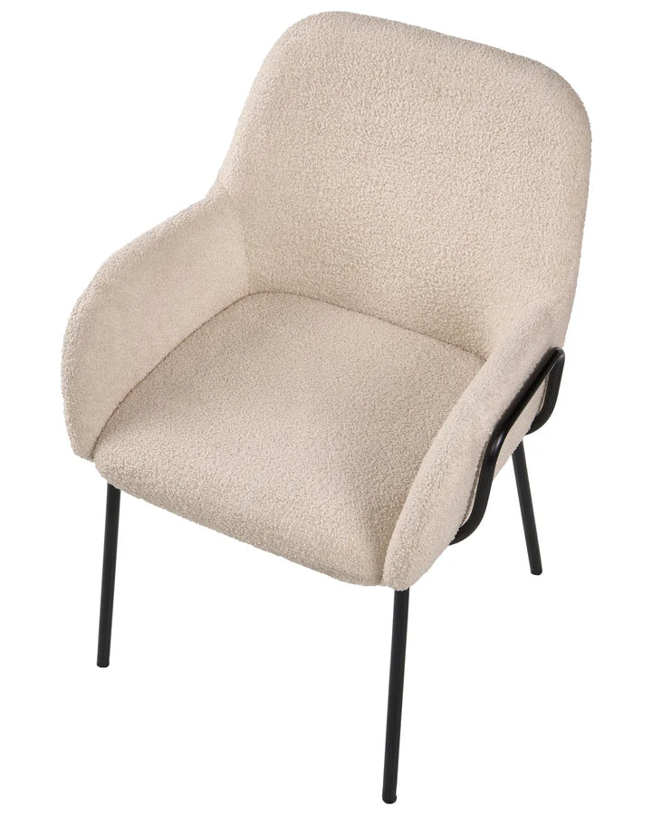 Dining Chair Boucle Light Beige Erin