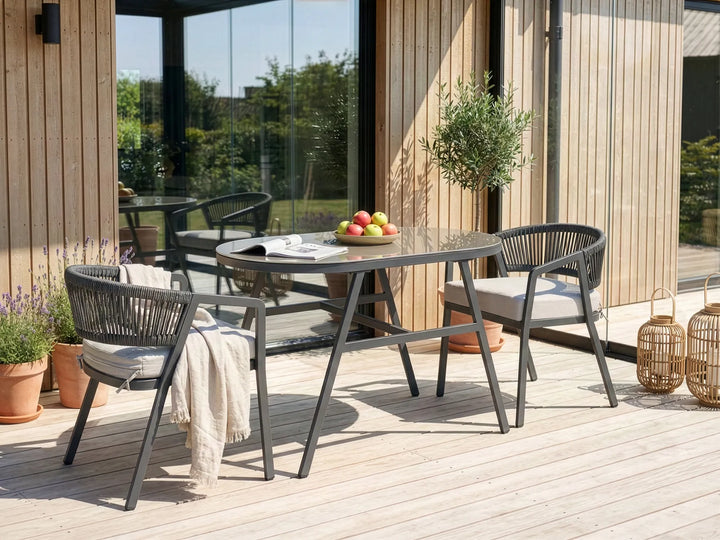 Bistro Set Metal Grey Byrel