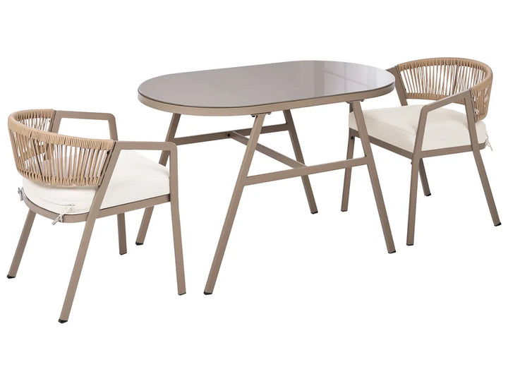 Bistro Set Metal Taupe Byrel