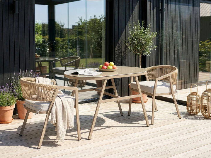Bistro Set Metal Taupe Byrel