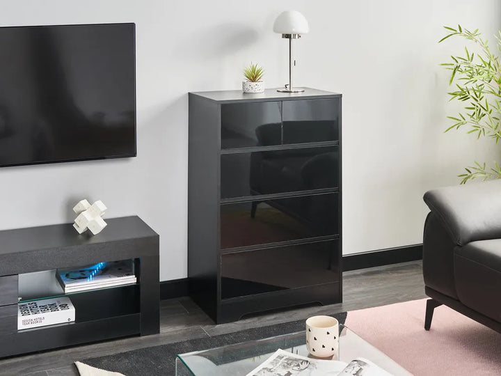 5 Drawer Chest Black Taylor