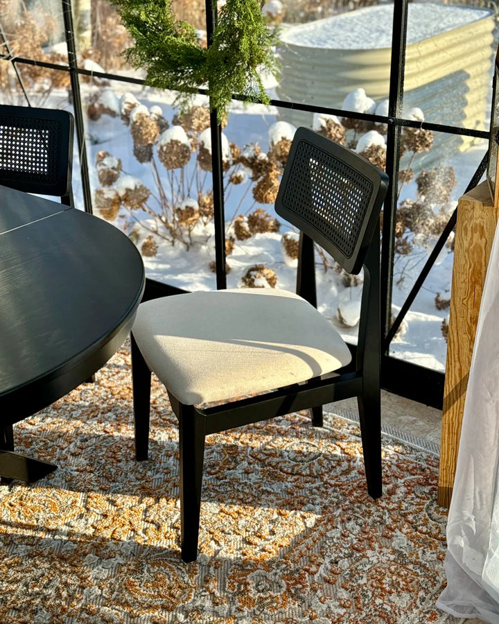 Set of 2 Dining Chairs Wood Black Claire