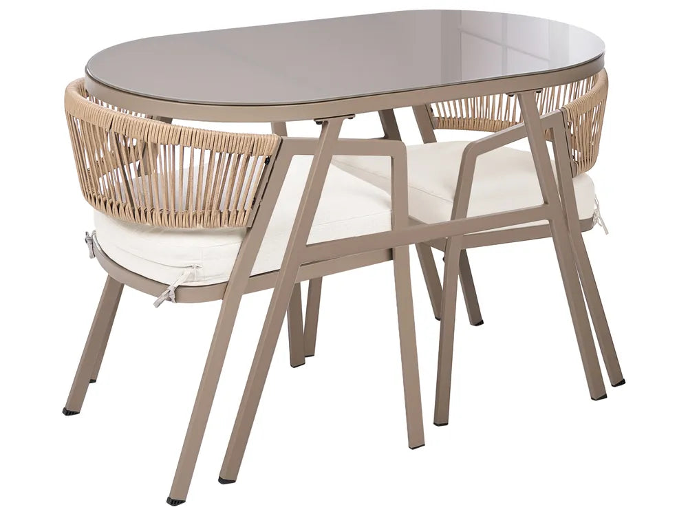Bistro Set Metal Taupe Byrel