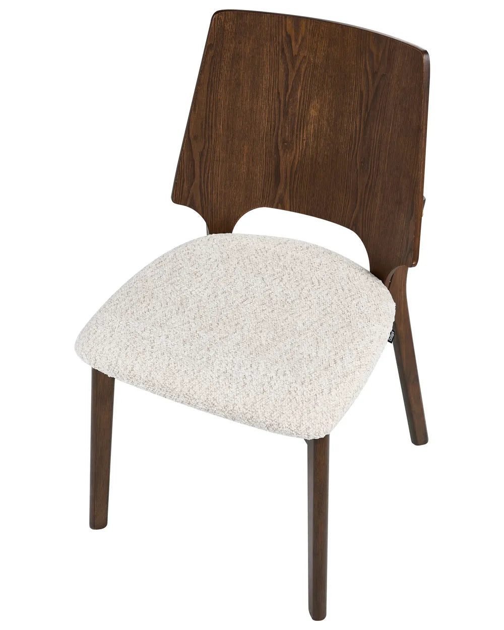 Set of 2 Dining Chairs Brown/ Light Beige Dolene
