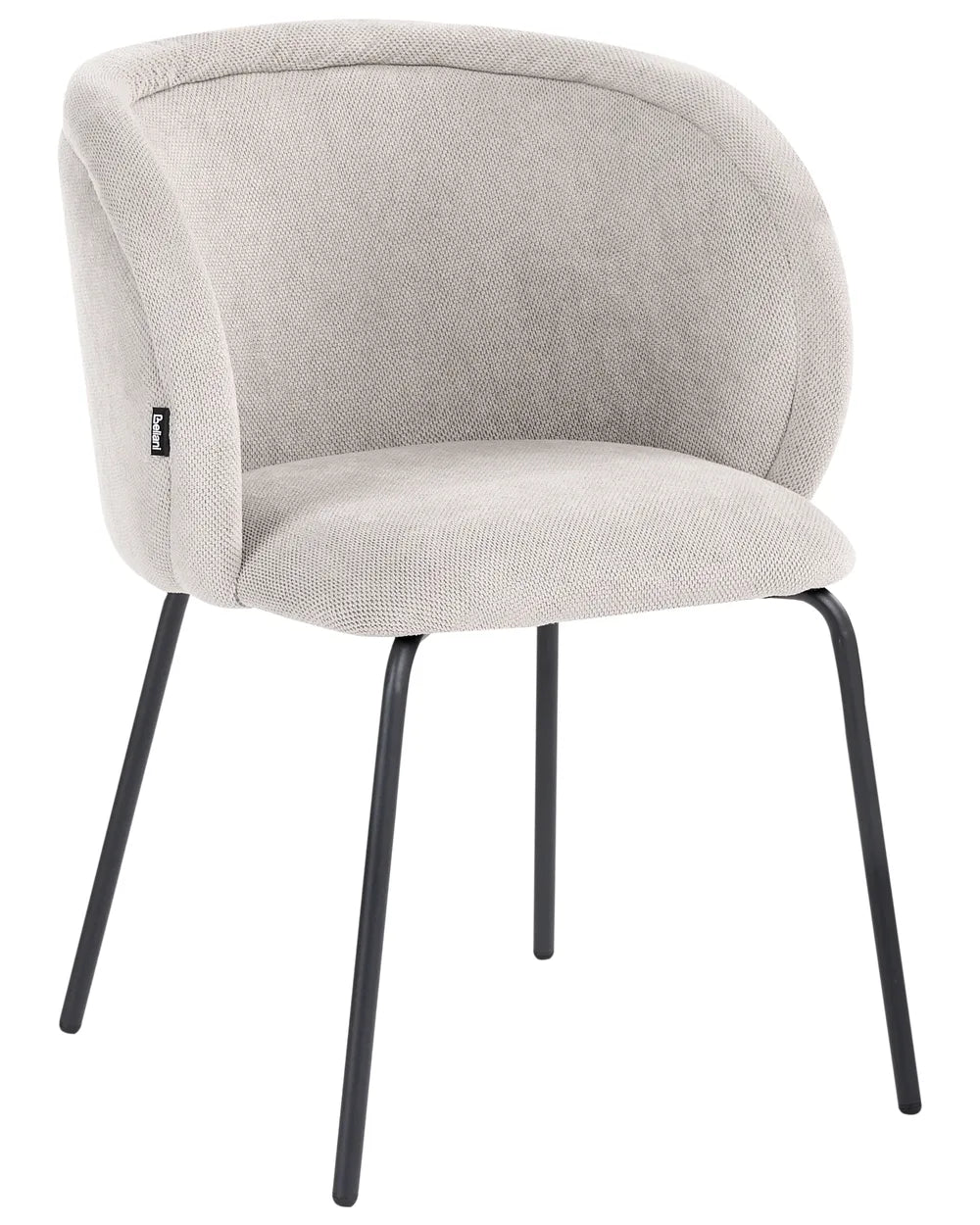 Set of 2 Dining Chairs Fabric Off-White Myxi