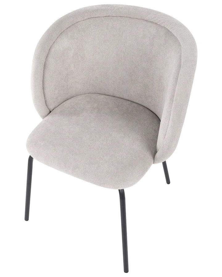 Set of 2 Dining Chairs Fabric Off-White Myxi