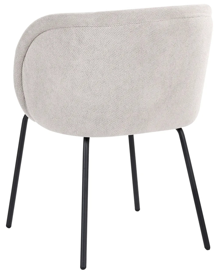 Set of 2 Dining Chairs Fabric Off-White Myxi